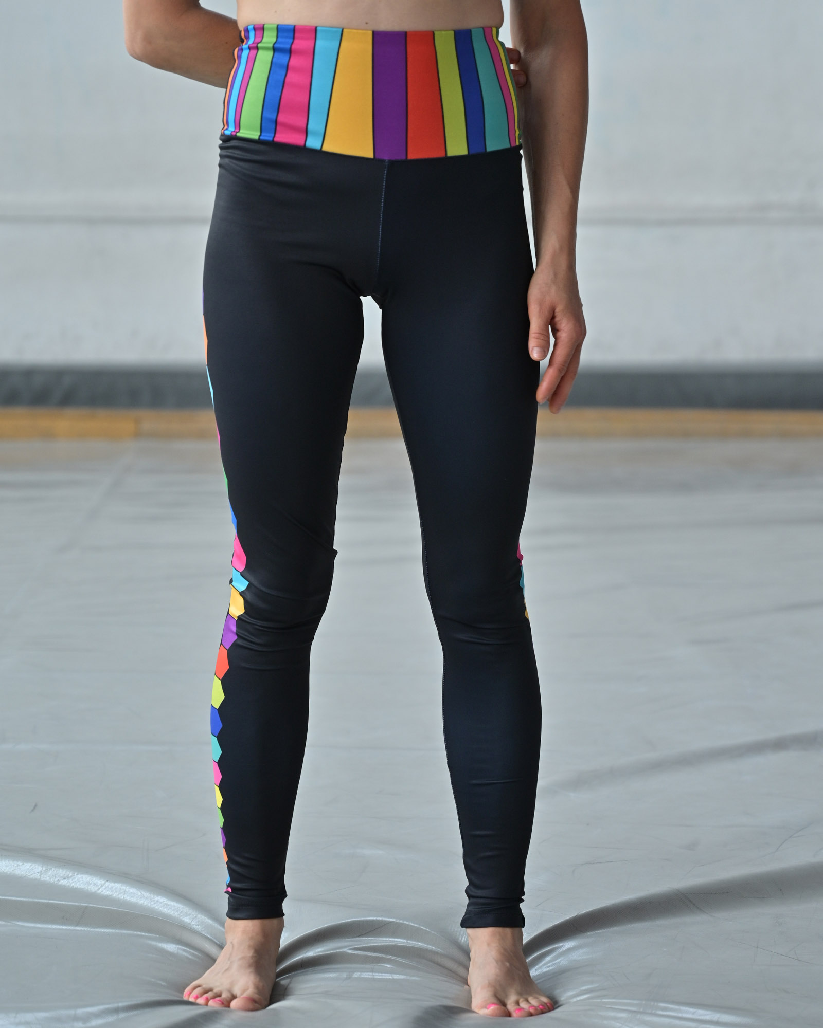 Legginsy Heksagony Colour FRONT